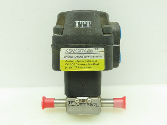 Advantage ITT Spring to Close Actuator 90 PSI 3/8" OD SS Air Pneumatic Stainless
