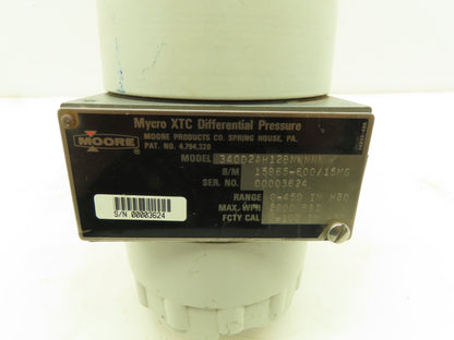 340D2AH12BNNNNN Differential Pressure Transmitter Switch 0-450" H2O 2000PSI