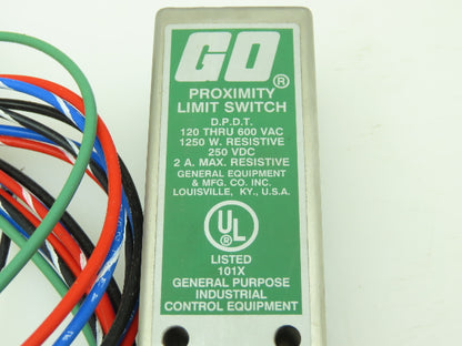 General Equipment GO Proximity Limit Switch DPDT SS Stainless Sensing