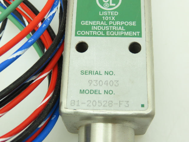 General Equipment GO Proximity Limit Switch DPDT SS Stainless Sensing