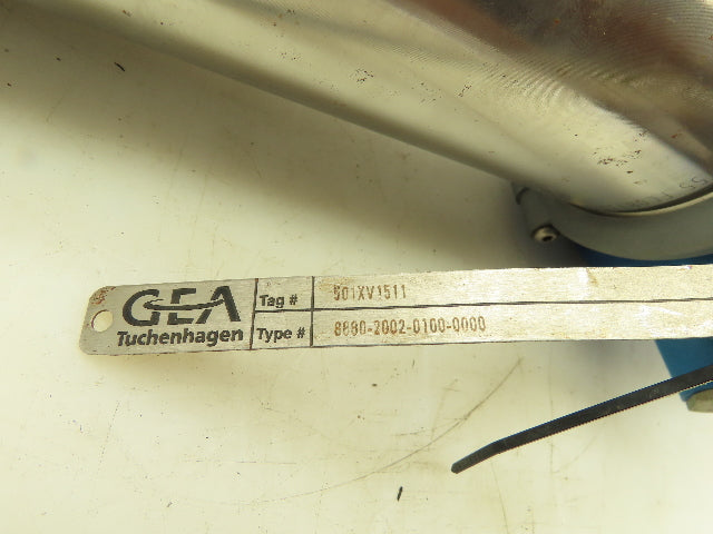 GEA 8880-2002-0100-0000 Pneumatic T-Smart Sanitary Butterfly Valve 2" PN10 316L
