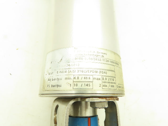 GEA 8880-2002-0100-0000 T-Smart Pneumatic Actuator 1" Stainless Sanitary Valve
