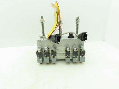 Nordson 1061583 Heater Manifold 240v 1200 Watt with 6 SA14B Hot Melt Gun Modules
