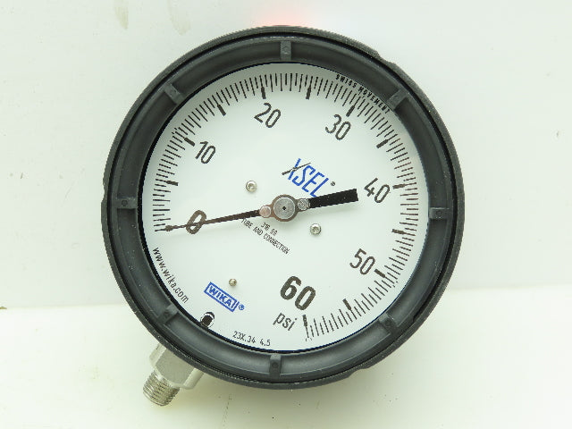 Wika Instrument 232.34 4.5"  9834575 Pressure Gauge 1/4" NPT Lower Mount 60 PSI