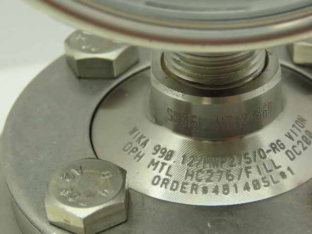 Wika Instrument 232.54 4 60PSI 1/2 L Flanged Process Connection Pressure Gauge