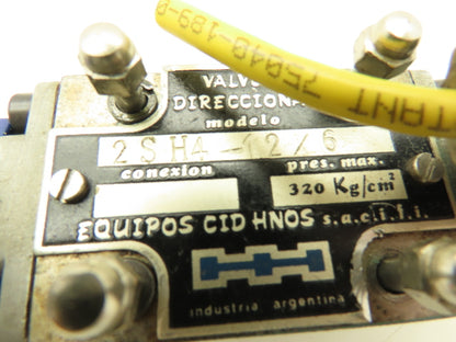 Equipos 2SH4-12/6 Hydraulic Directional Double Solenoid Valve 4500PSI 220V