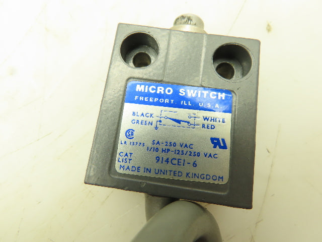 Micro Switch 914CEI-6 Top Plunger Limit Switch 5A 125/250V 1NO 1NC  Lot of 2