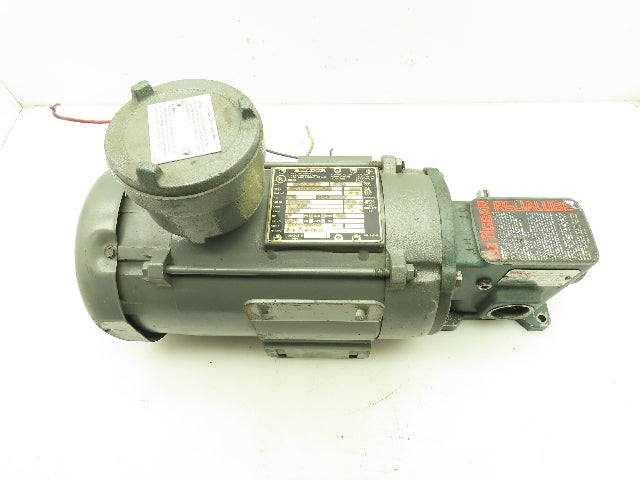 MR96101 Tigear 133 Speed Reducer Gearbox 10:1 R 5/8" LH 3Ph 460V 1/2Hp Motor Haz