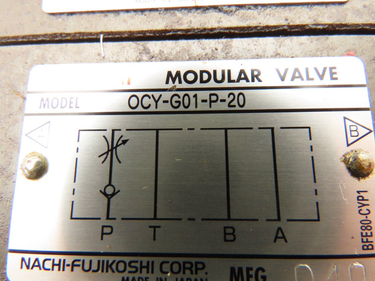 Nachi SLD-G01-A3X-C1-G30 Hydraulic Directional Solenoid Modular Valve Stack