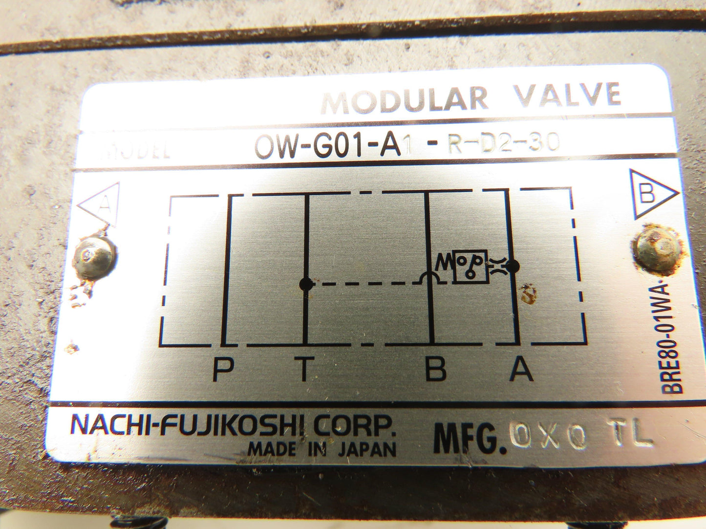 Nachi SLD-G01-A3X-C1-G30 Hydraulic Directional Solenoid Modular Valve Stack