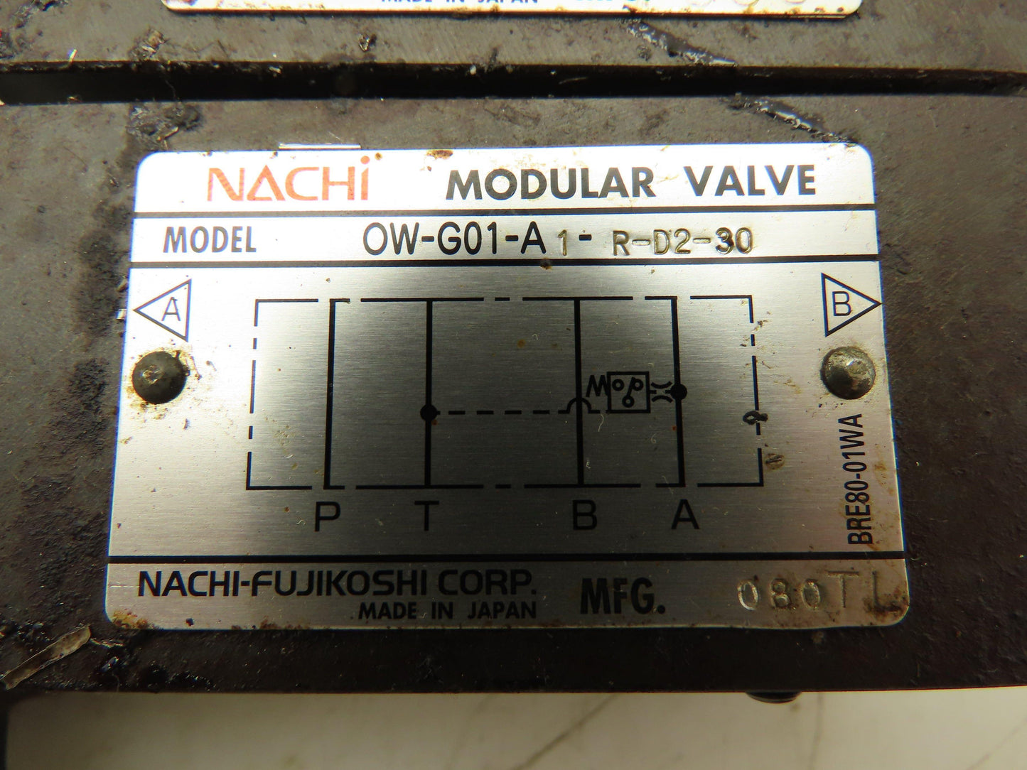 Nachi SLD-G01-E3X-C1-G30 Hydraulic Directional Dbl Solenoid Modular Valve Stack