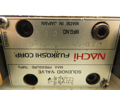 Nachi SLD-G01-E3X-C1-G30 Hydraulic Directional Dbl Solenoid Modular Valve Stack