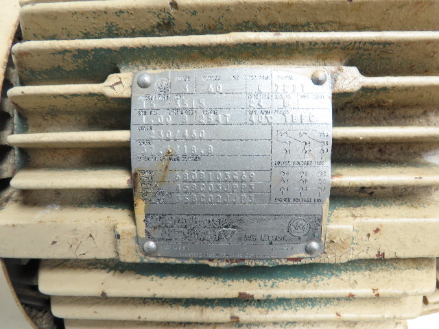 Westinghouse TBFC 680B103G69 15 Hp 3515 Rpm 254T Frame Motor 230/460V 3 Ph