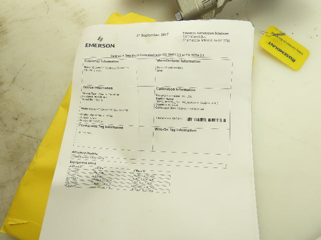 Rosemount 3051C Coplanar Pressure Transmitter Diaphragm Seal Sensor -20 -250" WC