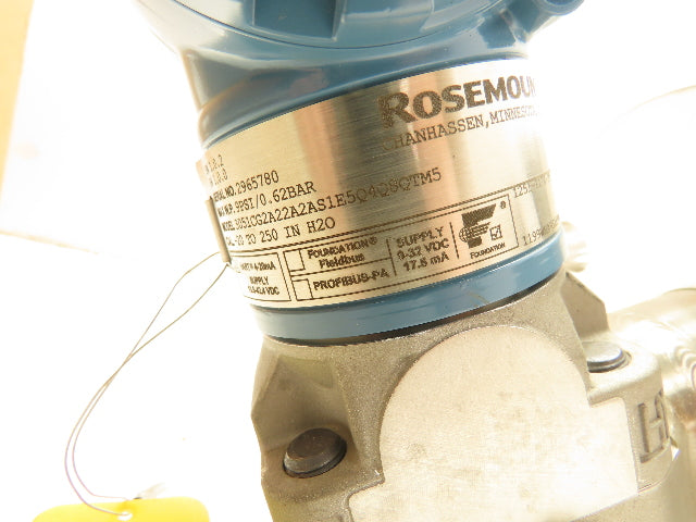 Rosemount 3051C Coplanar Pressure Transmitter Diaphragm Seal Sensor -20 -250" WC