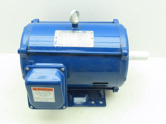 Teco Westinghouse ASGHUW Electric Induction Motor 5HP 3465RPM 230/460V 3PH 182T