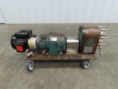 Tri Clover PRED25 Positive Displacement Pump Housing w/Reducer  1.5 Hp 1ph Motor
