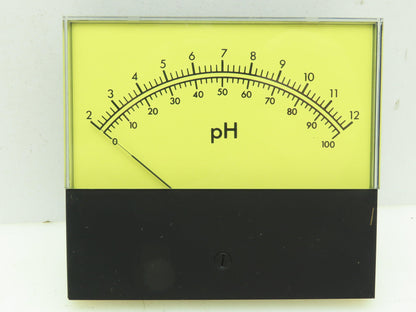 Crompton Instrument 047-01AA TE Connectivity  0-100/2-12 pH Panel Meter LOT OF 3
