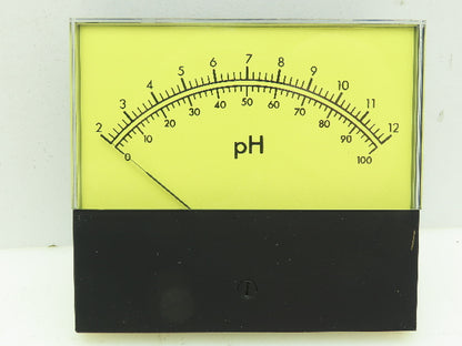 Crompton Instrument 047-01AA TE Connectivity  0-100/2-12 pH Panel Meter LOT OF 3