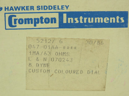 Crompton Instrument 047-01AA TE Connectivity  0-100/2-12 pH Panel Meter LOT OF 3