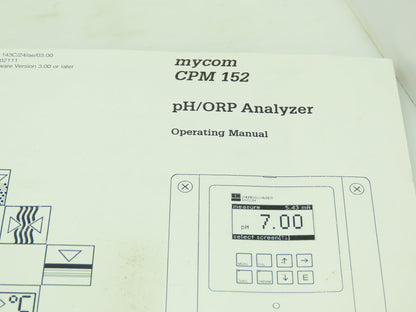 Endress Hauser MYCOM CPM 152 Microprocessor pH/ORP Digital Analyzer Control 24V