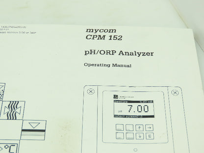 Endress Hauser MYCOM CPM 152 Microprocessor pH/ORP Digital Analyzer Control 24V