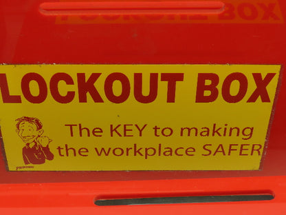Prinzing Red Safety Lockout Box Plexi-Glass  9" x 3-1/4" x 7"  LOT OF 5