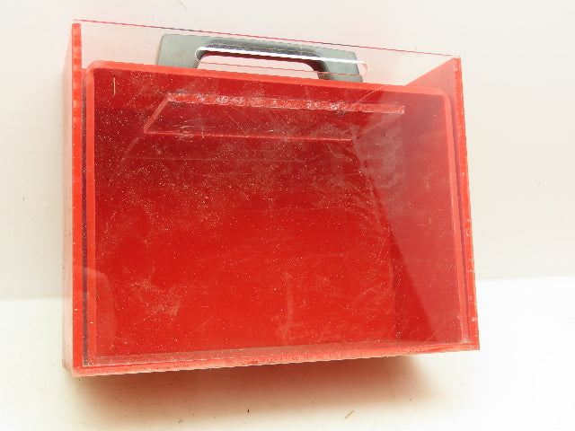 Prinzing Red Safety Lockout Box Plexi-Glass  9" x 3-1/4" x 7"  LOT OF 5