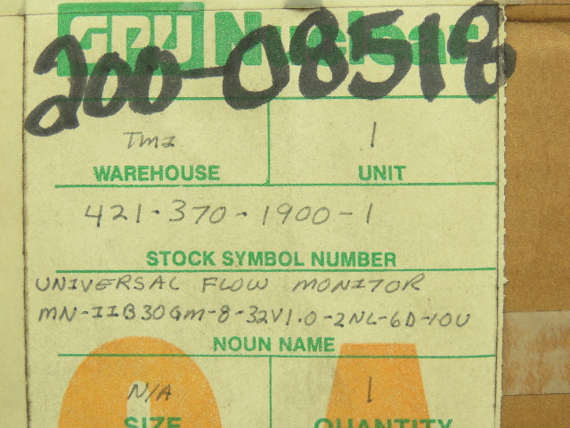 Universal Flow Monitors MN-IIB30GM-8-32V1.0-2NL-6D-10U 0 - 30 GPM Flow Meter