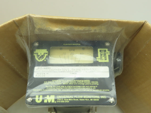 Universal Flow Monitors MN-IIB30GM-8-32V1.0-2NL-6D-10U 0 - 30 GPM Flow Meter