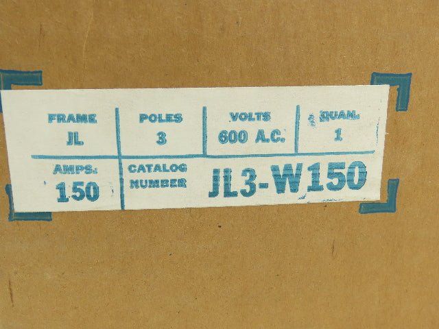 Gould JL3-W150 I-T-E Molded Case Circuit Breaker Trip Unit 150 AMP 3 Pole