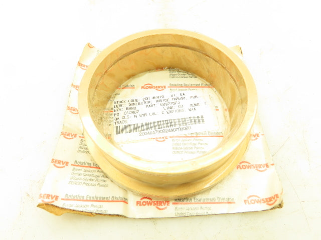 Flowserve 643775FJ Thrust Bearing  Deflector Ring Brass Insert 4.98" ID