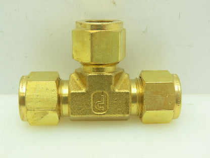Parker 8-8-8 JBZ-B Compression CPI Union Tee Connector 1/2" Brass LOT OF 10