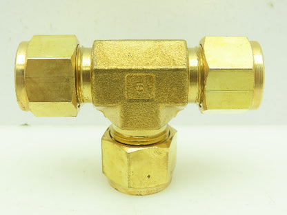 Parker 8-8-8 JBZ-B Compression CPI Union Tee Connector 1/2" Brass LOT OF 10