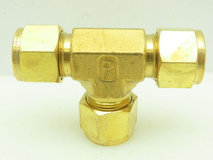 Parker 8-8-8 JBZ-B Compression CPI Union Tee Connector 1/2" Brass LOT OF 10