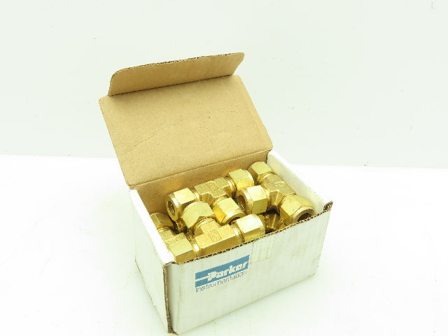 Parker 8-8-8 JBZ-B Compression CPI Union Tee Connector 1/2" Brass LOT OF 10