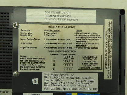Ge QPI-MBP-201 Fanuc Quickpanel Total Control 9" HMI 120VAC PLC