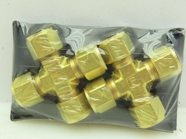 Parker 8 KBZ-B Compression CPI Cross Union Connector Brass 1/2" Tube LOT OF 2
