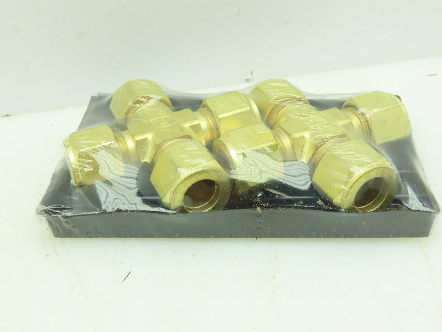 Parker 8 KBZ-B Compression CPI Cross Union Connector Brass 1/2" Tube LOT OF 2