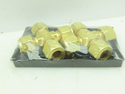 Parker 8 KBZ-B Compression CPI Cross Union Connector Brass 1/2" Tube LOT OF 2