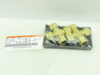 Parker 8 KBZ-B Compression CPI Cross Union Connector Brass 1/2" Tube LOT OF 2
