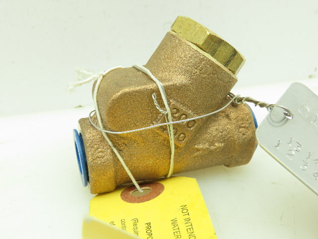 Milwaukee Valve 508-005-38 Swing Check Valve 3/8" 400 lb WOG 200 SWP Bronze Body