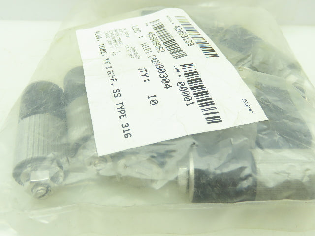 Conco Systems XFQ67822 Expansion Tube Plug 316 SS 7/8" x 22 LOT OF 20