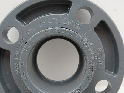 Charlotte 854-015 Van Stone Flange Socket 1-1/2" Schedule 80 150PSI LOT OF 4