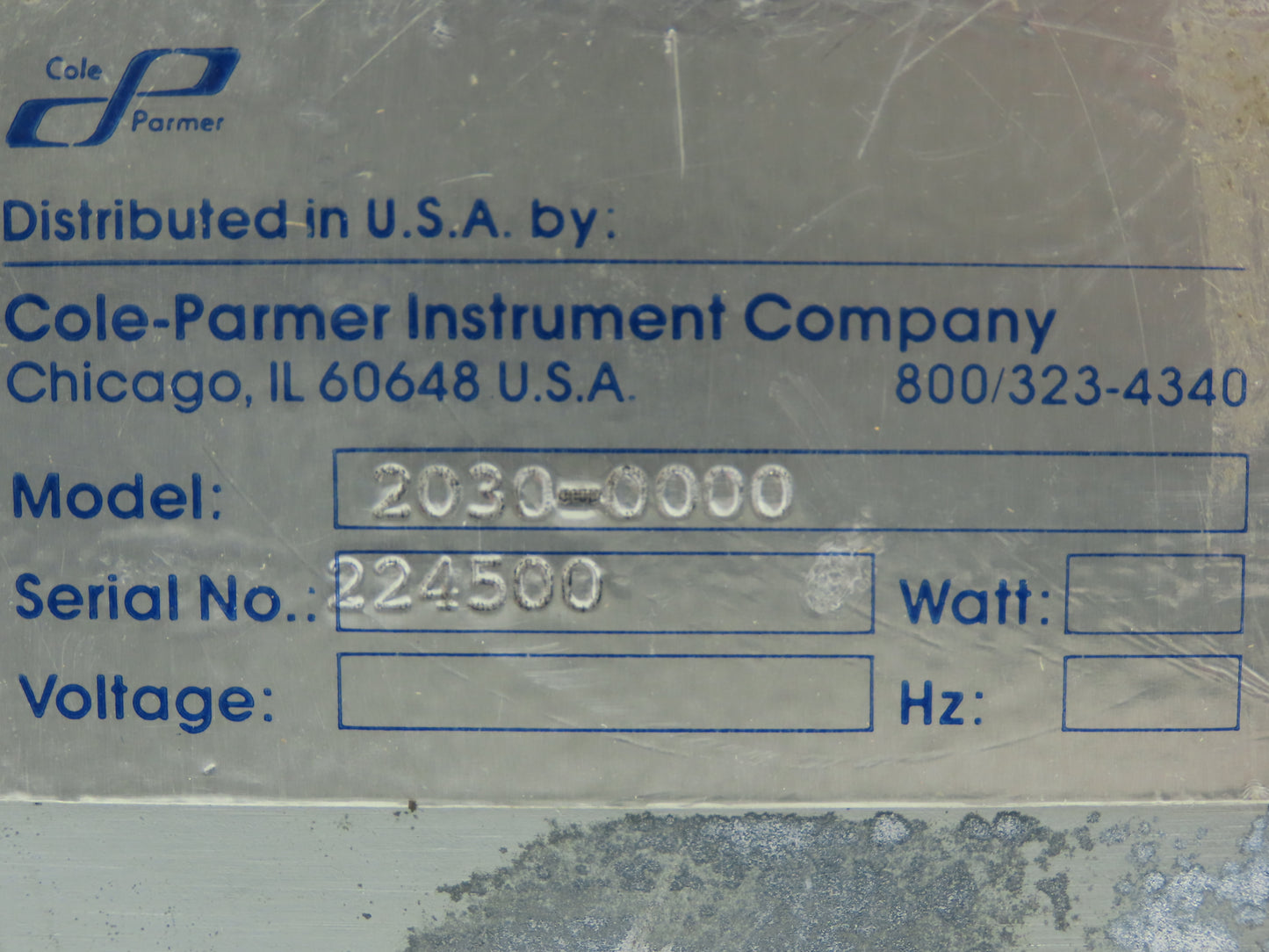 Cole Parmer 2030-0000 Linear Flatbed Chart Recorder 2 Channel Thermocouple Volt