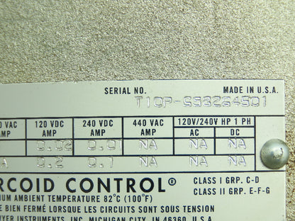 Mercoid DAE-7421-0-5S Bourdon Tube Pressure Switch 2-60PSI 240VAC Haz Location