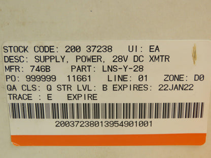 Lambda Electronics LNS-Y-28 Regulated Power Supply 28 ± 5% VDC @  2.0A