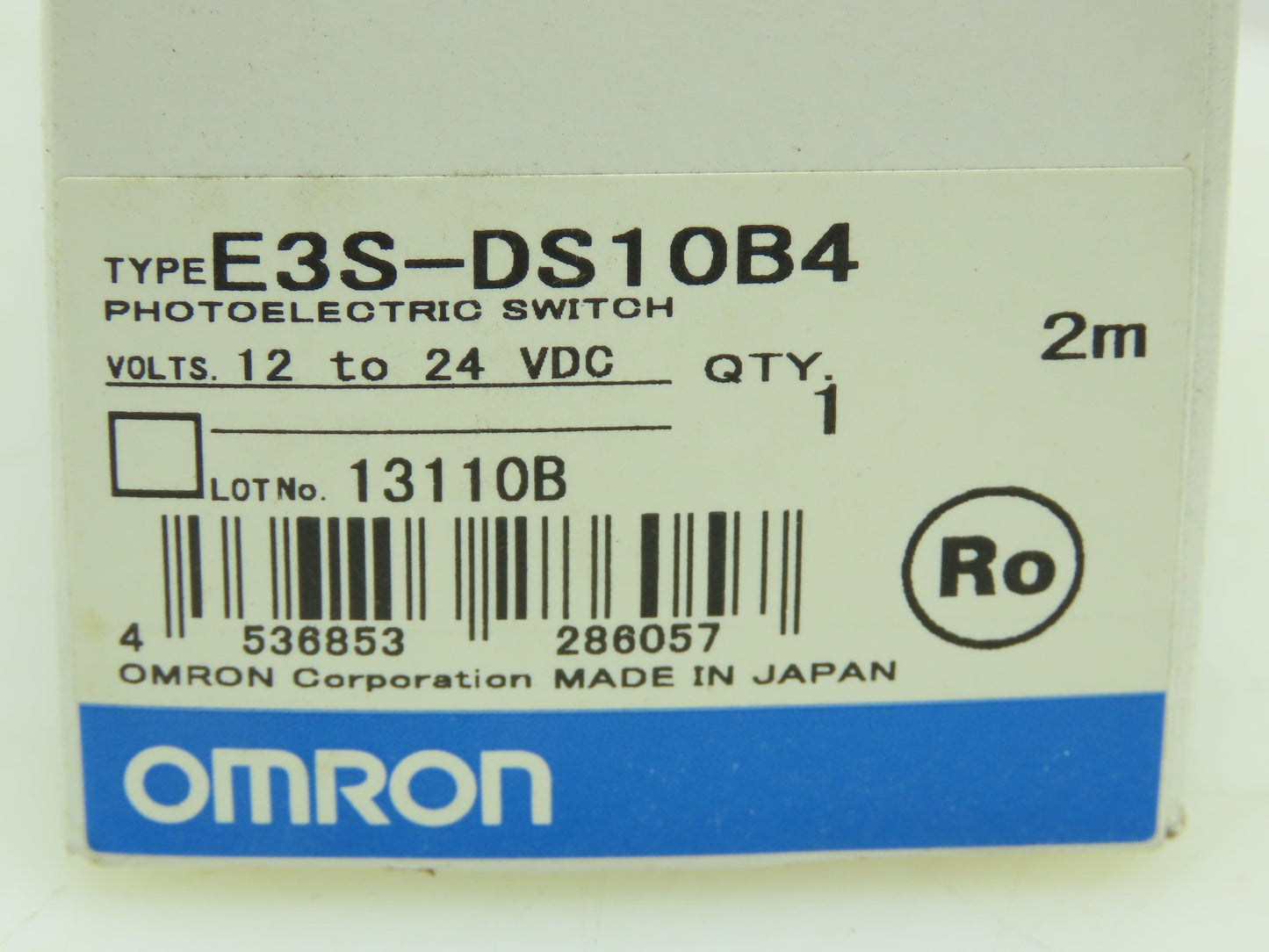 Omron E3S-DS10B4 Photoelectric Sensor Switch w/ Stability Light 12-24VDC