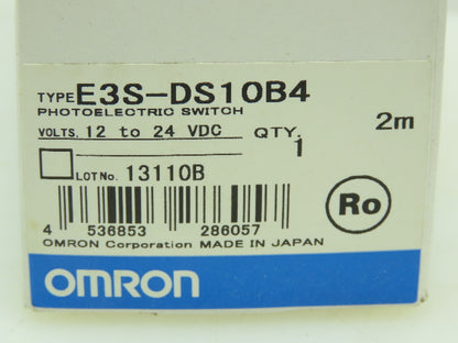Omron E3S-DS10B4 Photoelectric Sensor Switch w/ Stability Light 12-24VDC