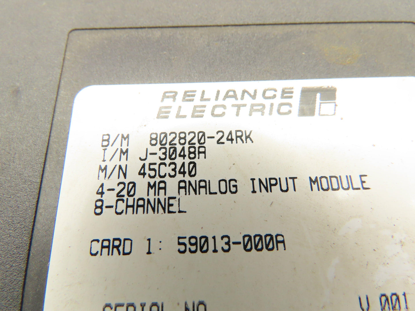 Reliance Electric 45C340 Analog PLC Input Module Card 8-Channel 4-20MA  Lot of 4